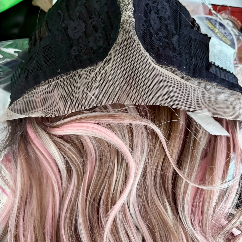 Stylish Pink and Brown Hair Extensions - Picture 4 of 5